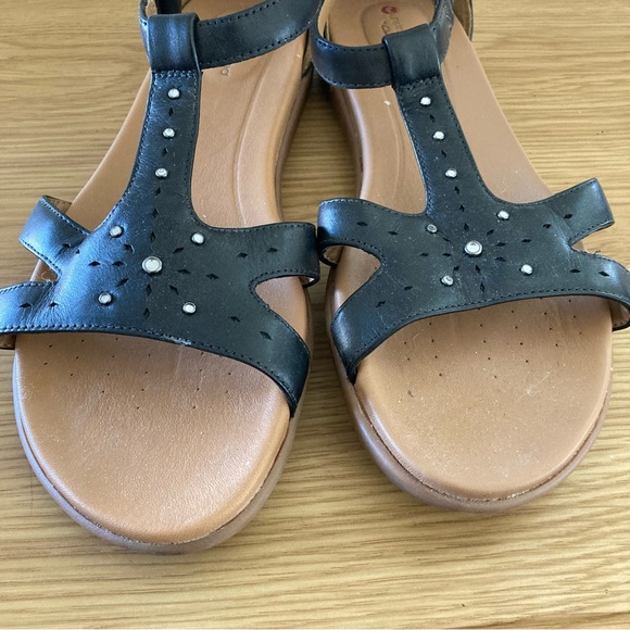 Clark Size 9.5 Black Sandals - Picture 3 of 7